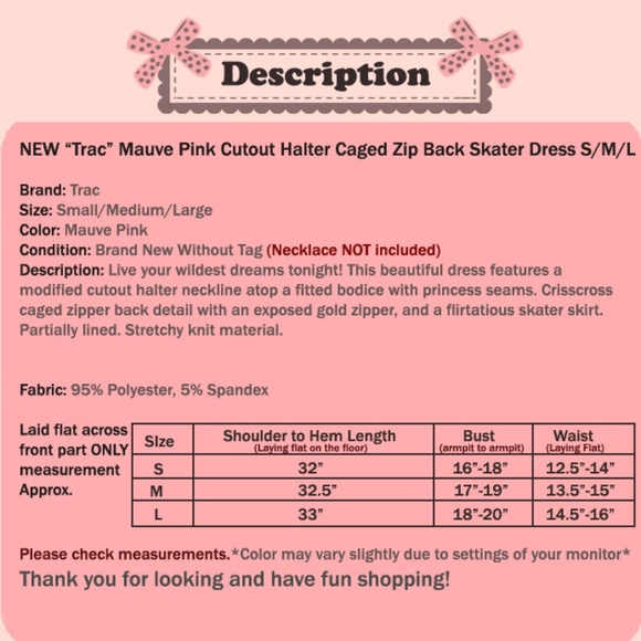 Last☝️ Pink Halter Caged Cutout Back Skater Dress - Picture 8 of 8